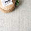 Tapis gris clair / ivoire en laine / coton touffeté à la main-406856630