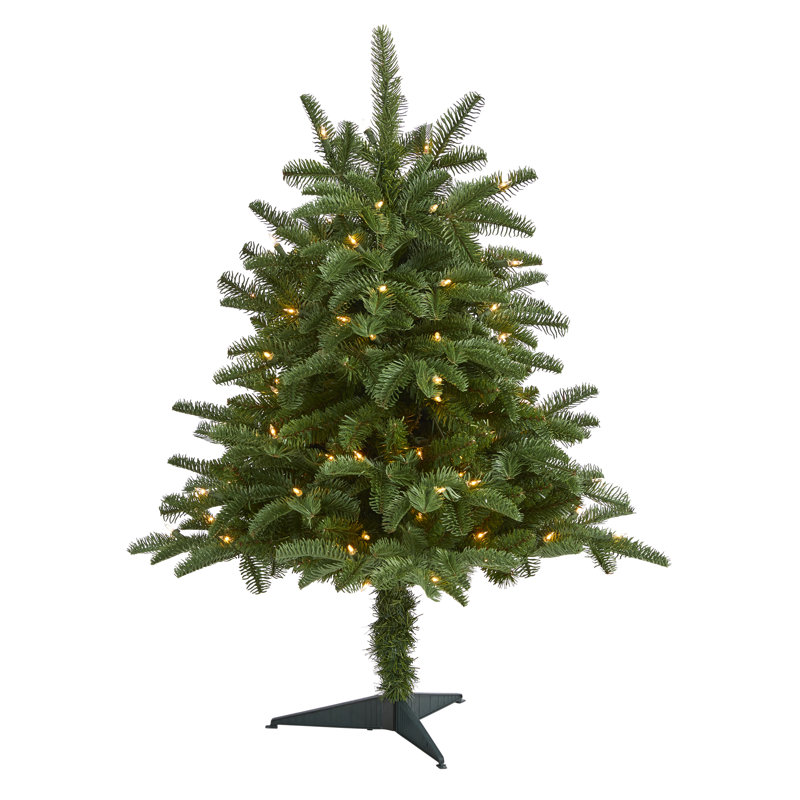 Lighted Artificial Spruce Christmas Tree, 3' H