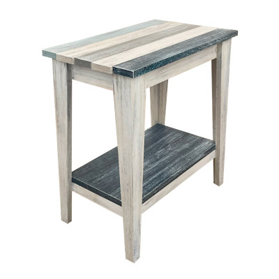 TIDE STRIPE TAPERED ALL WOOD SIDE TABLE