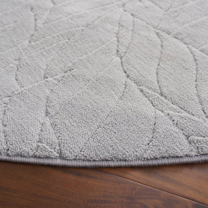 Tishonda Performance Machine Washable Floral Rug, Round 6'