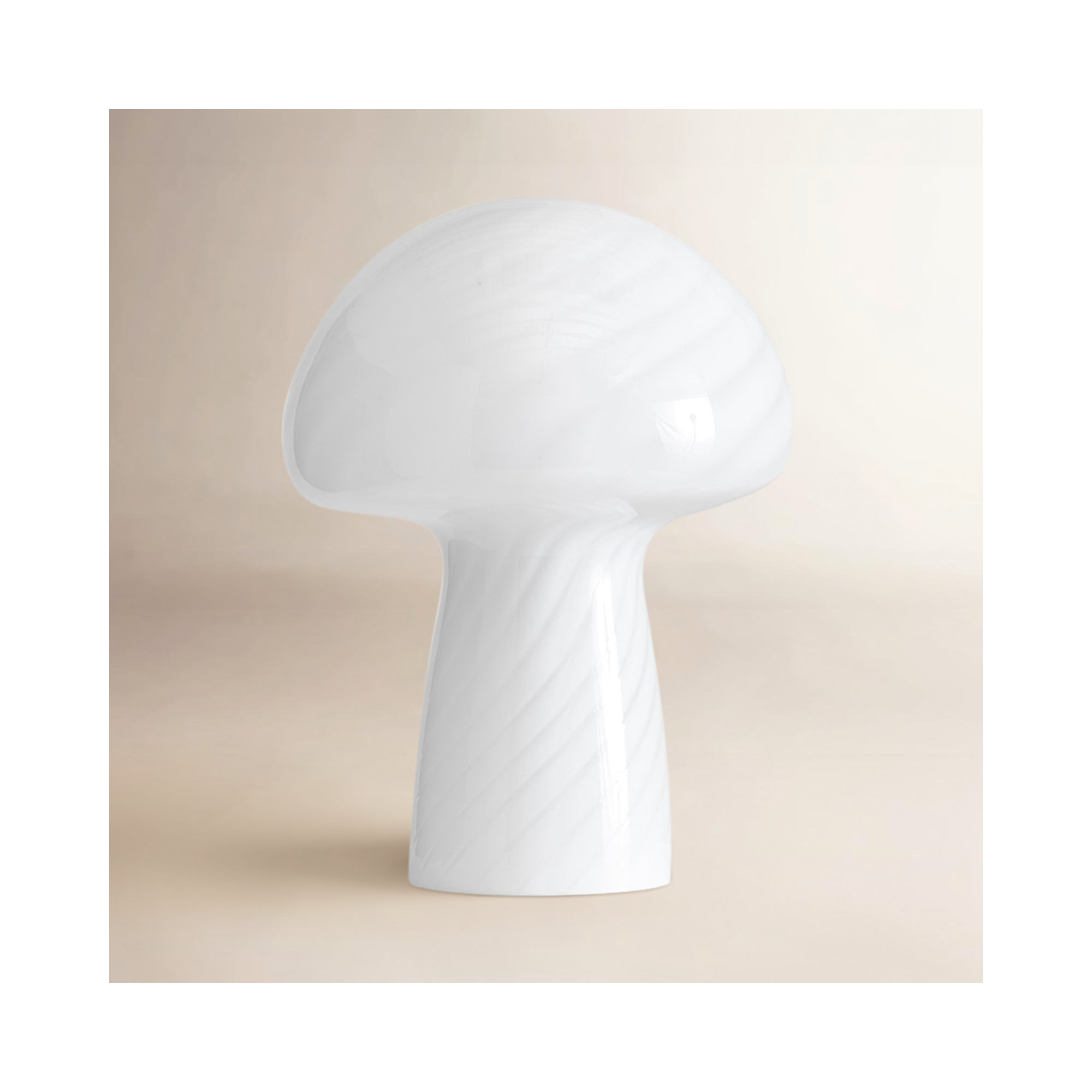 Mushroom 12.75 in. Vintage Inspired Modern LED Bedside Table Lamp with Frosted Glass Shade - Light Bulb Included
