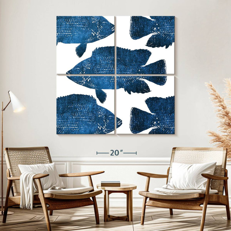 Brampt Fish Collage, 57" H x 57" W