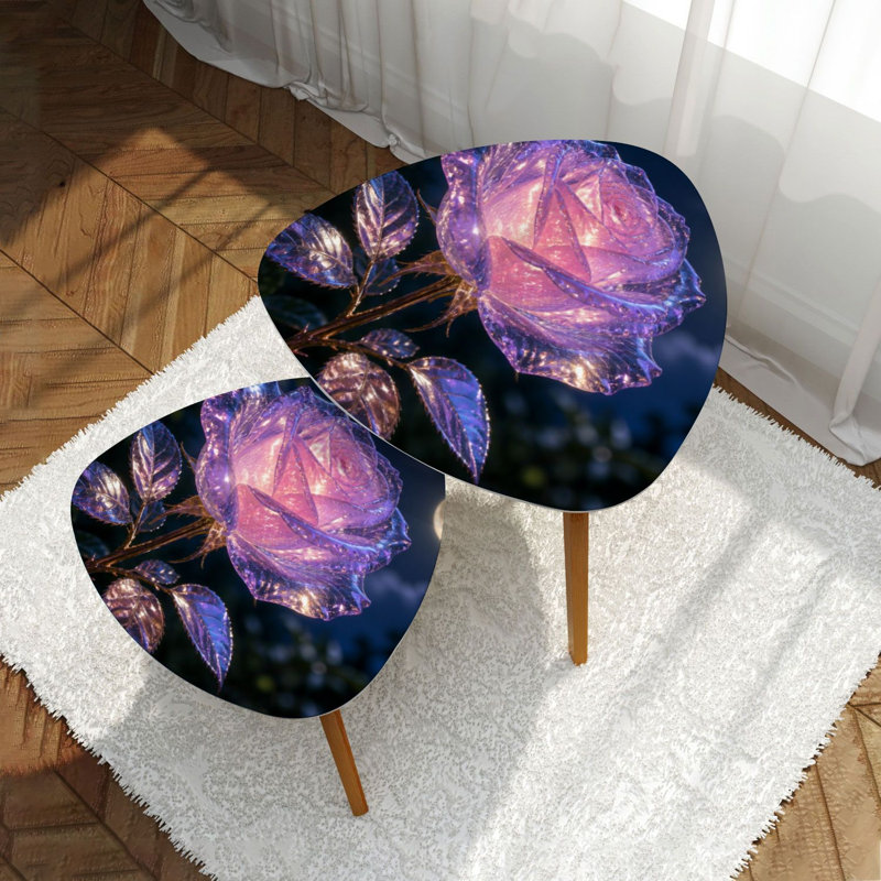 Ensemble de 2 tables basses gigognes Triangle
