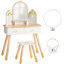 Kids Butterfly 2-pc Makeup Vanity Table & Stool-276640629