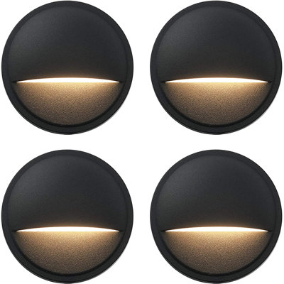 Ensemble de lumières de terrasse en acier à DEL basse tension intégrées en acier