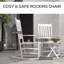 Chaise berçante d'extérieur pour 2 personnes avec table d'appoint et chaise berçante de patio en bois-844244260