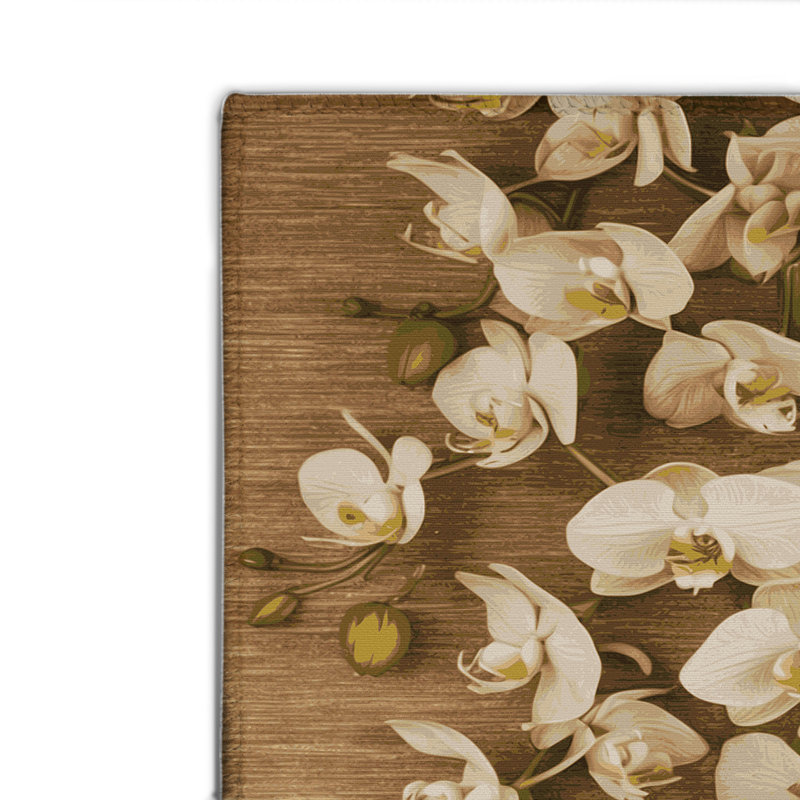 Tapis d'intérieur et d'extérieur brun Botanical, Rectangulaire 8 pi x 10 pi