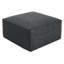 Repose-pieds carré en cuir PU, noir-276236663