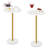 2 Pieces White Bamboo Round Table