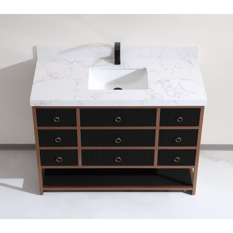 48" Freestanding Standard Bathroom Vanity with Top