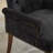 Upholstered Chenille Fabric Accent Dining Chair, Curved Solid Wood Legs, Elegant Tufted Club Dining Room Kitchen Room Arm Dining Chair, Single Pack,Black,SW1895BK-1730382960