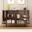 Buffet Buffet avec rangement, armoire d'appoint cannelée avec rebord arrondi