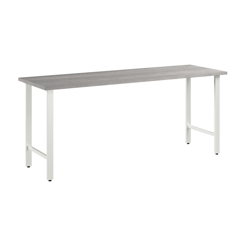 Bureau Hustle, Gris platine / blanc, H 30,07 po x l 71,02 po x P 29,37 po