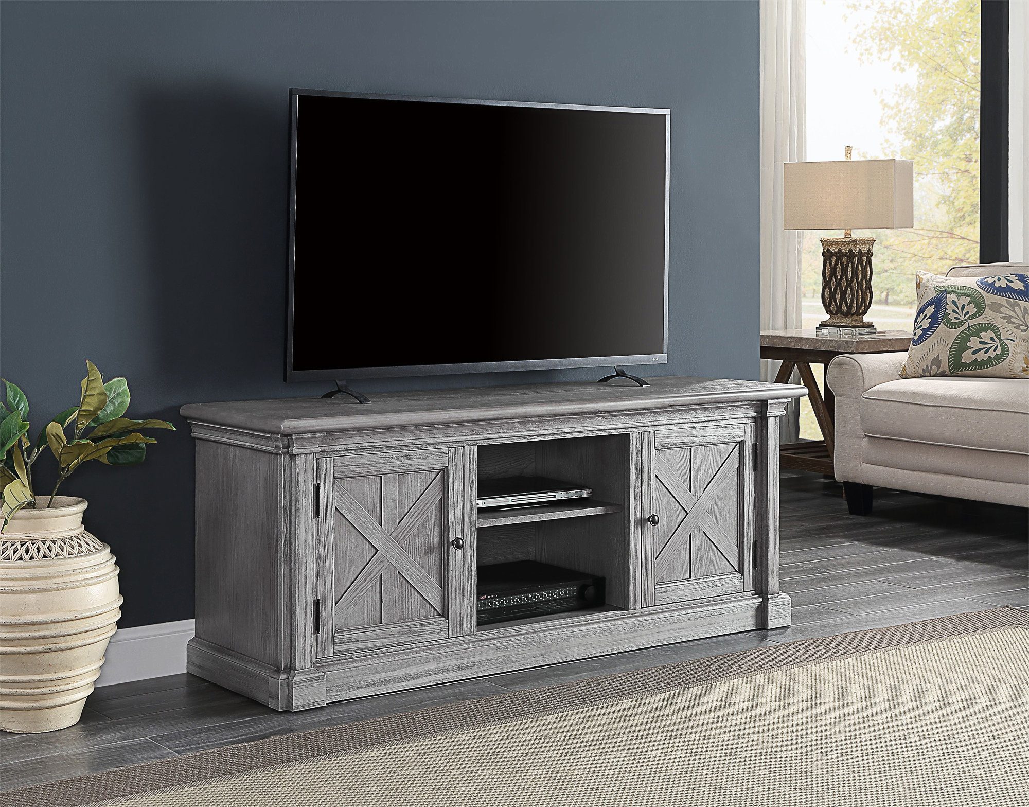 Gracie Oaks Ararinda Wood TV Stand,Media with Shelves,TV Table