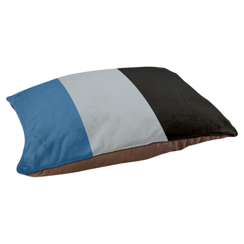 Oreiller Atlanta, Grand (L 40 po x l 50 po), Bleu / argent / noir