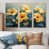 Toile naturelle avec cadre flottant