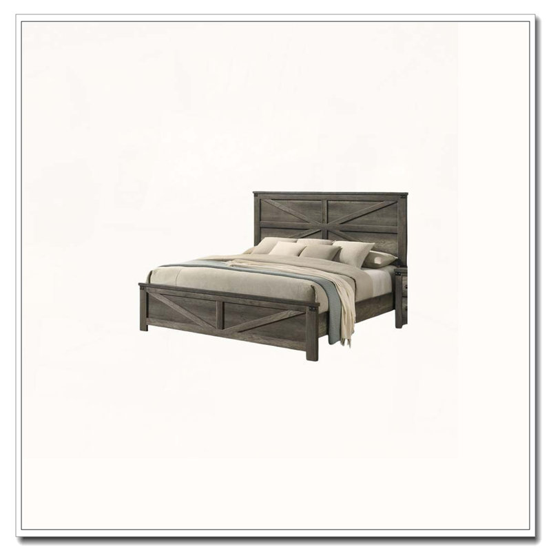 Rustic Wood Platform Bed