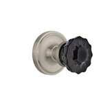 Classic Rosette with Crystal Black Door Knob