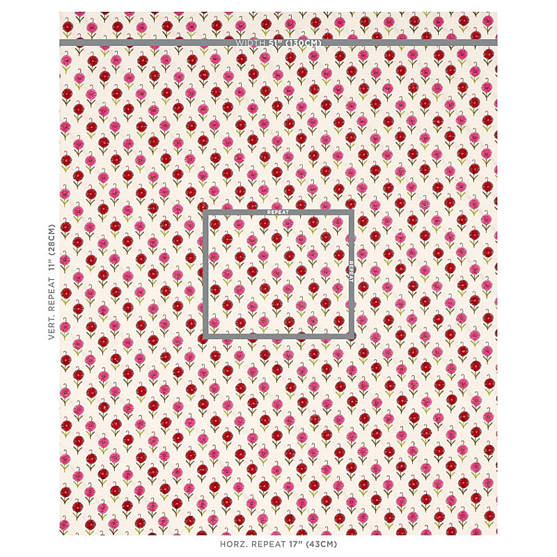 Avodica Embroidery Fabric, Azalea