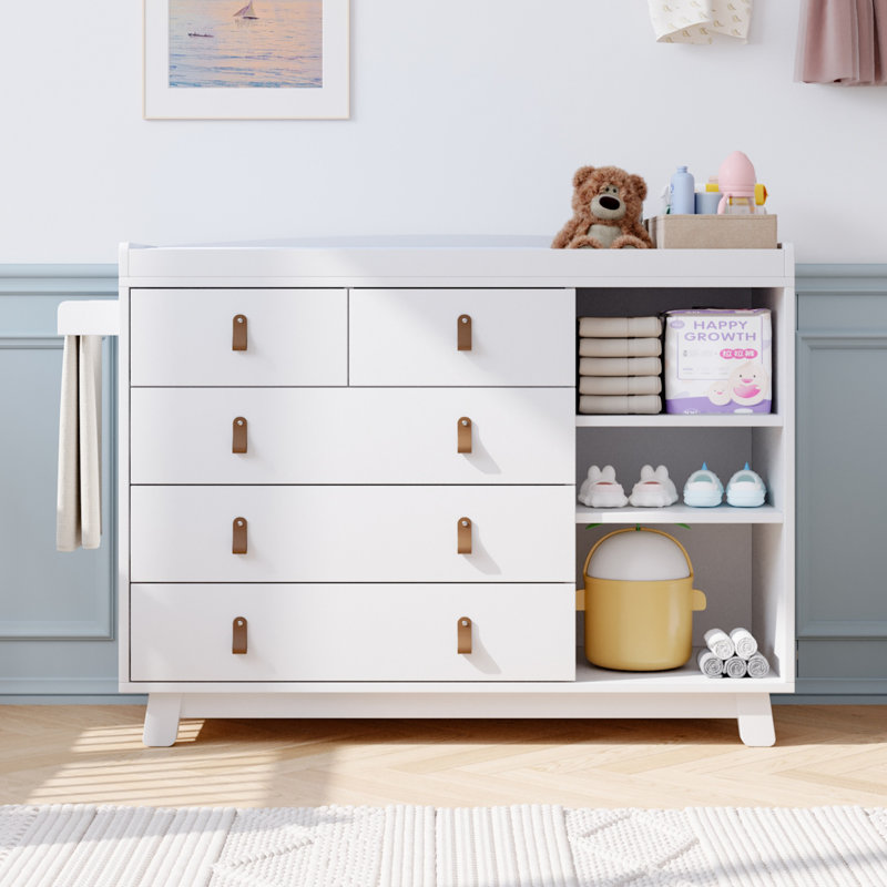 modern nursery dresser HULALA HOME Modern 6-Drawer Nursery Dresser