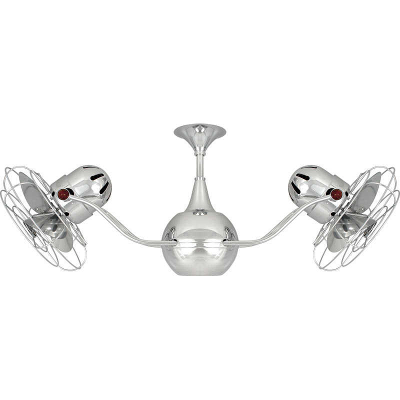 42" Vent Bettina 6  Blade Ceiling Fan,  Polished Chrome
