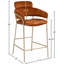Tabouret de comptoir en velours beige Yara-75000049