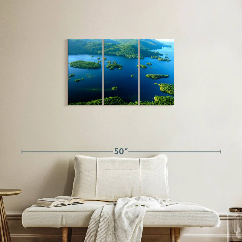 Vue aérienne d'Alvord Lake George, H 20 po x l 33 po
