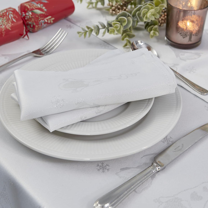 Anadela Polyester Square Napkin, White