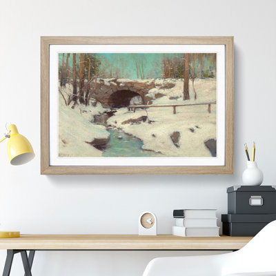 Stone Bridge in Central Park by Julian Onderdonk - Picture Frame Painting