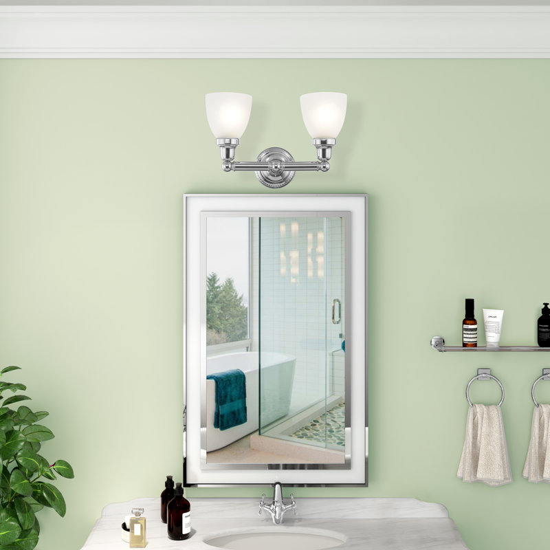 Éclairage pour salle de bain à intensité variable 2 lumières Amida, Chrome poli