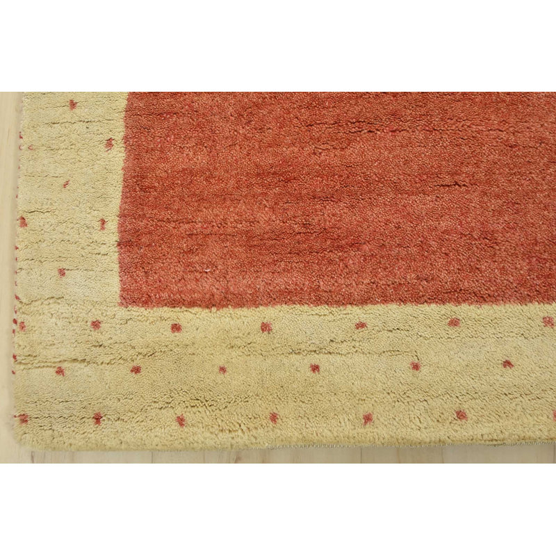 Doinel One-of-a-Kind 3'4" X 9'8" New Age Wool Area Rug in Red