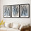 Série sur toile encadrée sur mesure - 3 pièces