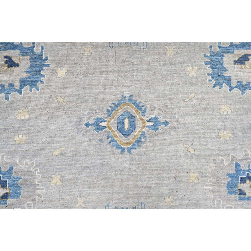 Oushak Collection, Transitional One-of-a-Kind Rectangle 12'4" X 14'8" Hand Knotted Area Rug