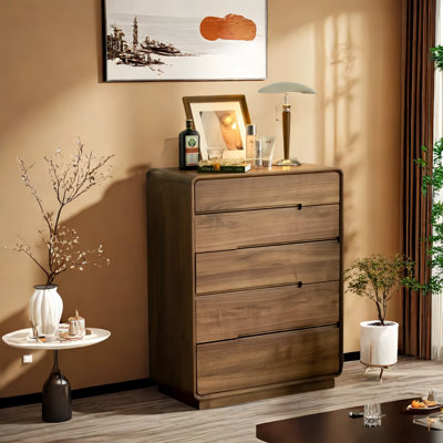 Black Walnut Five-Drawer Cabinet