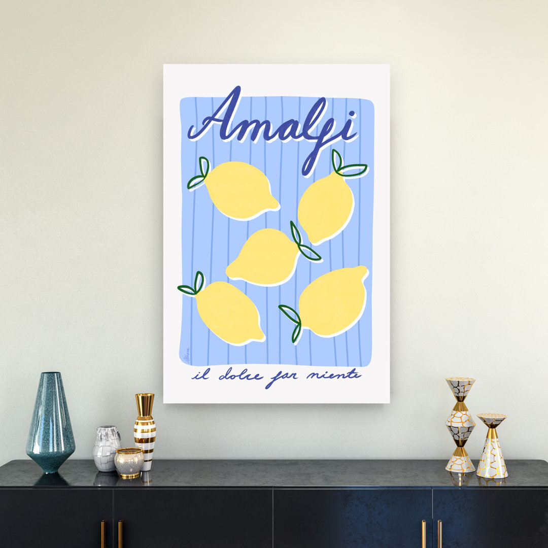 Amalfi Lemons Vibrant Contemporary Fruit Summer Wall Art Print