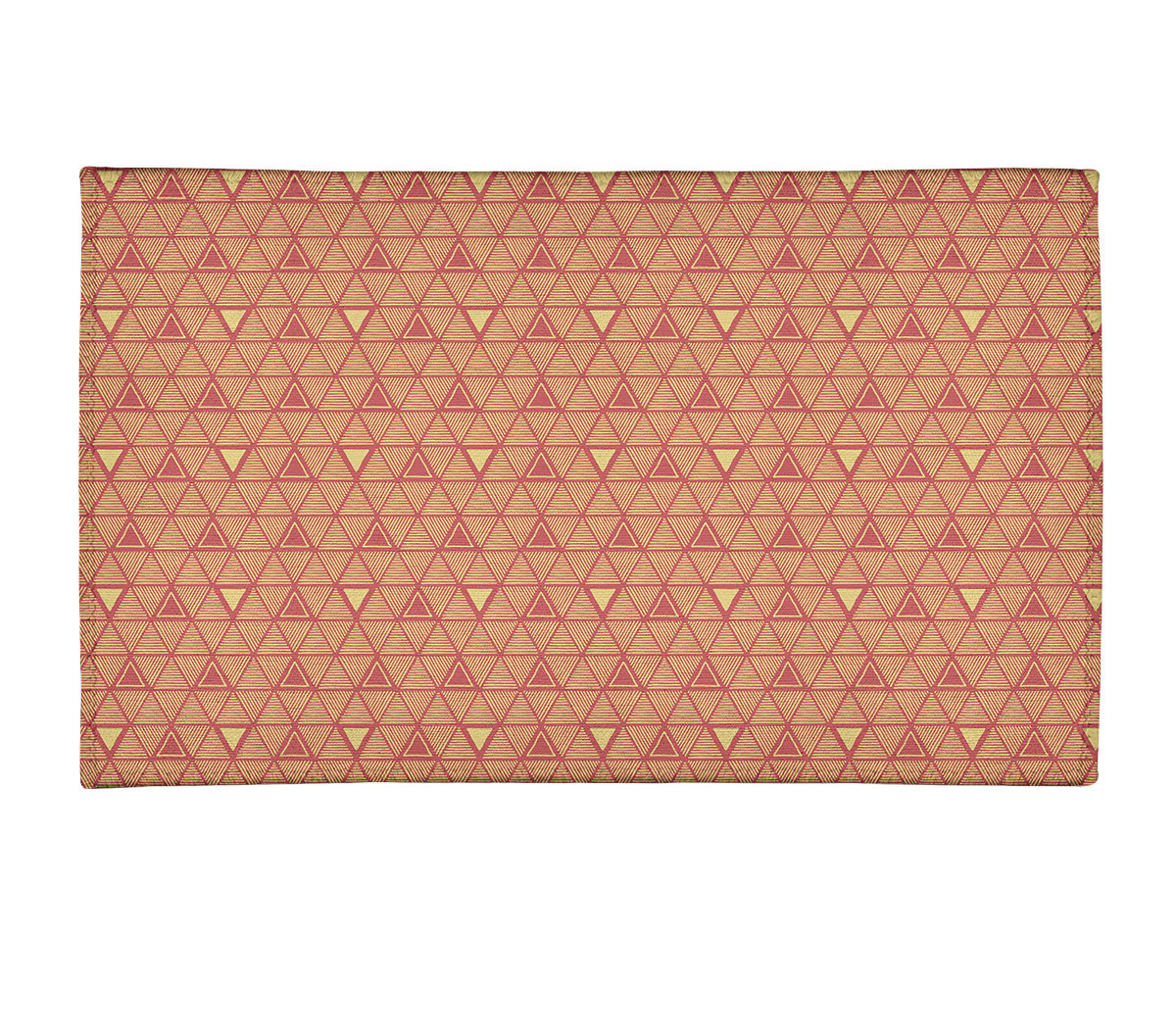 East Urban Home Full Colour Hand Drawn Triangles Poly Chenille Rug ...