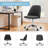 Mercier Upholstered Armless Task Chair, Home Adjustable Swivel Makeup Chair-737167248