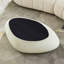 Table basse ovale en fibre de verre 47,24 po