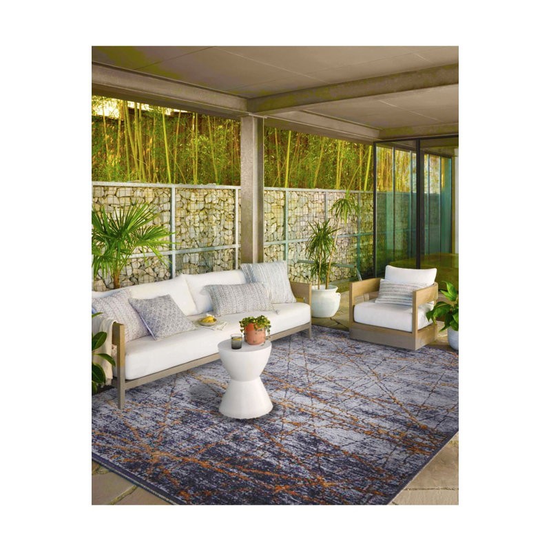 Siesta Shaped Patterned Woven Base Washable Rug, Rectangle 4'7" x 6'7" Rug Pad Included