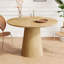 Table de salle à manger circulaire, table ronde minimaliste moderne, table de salle à manger en grain de bois naturel-731100593