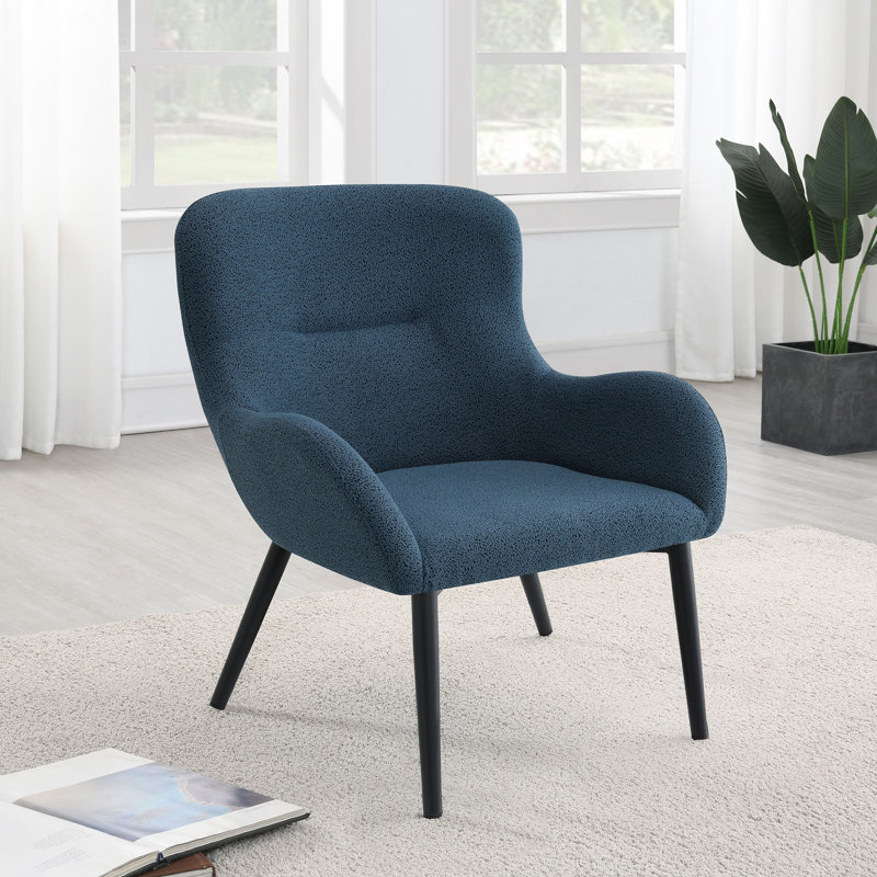 Fauteuil d'appoint rembourré Memphys, Polyester bleu