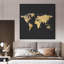 Reproduction d'art mural encadré moderne avec feuille d'or moderne très grande impression encadrée (assemblage requis)-105076230