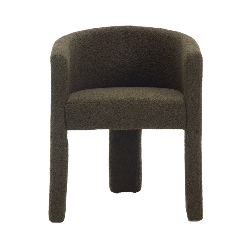 Chaise de baril Modern, Vert / Sherpa