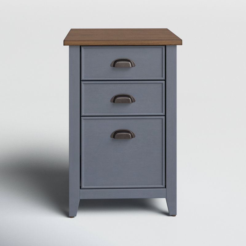 Vivienne 3 - Drawer Vertical File Cabinet, Blue