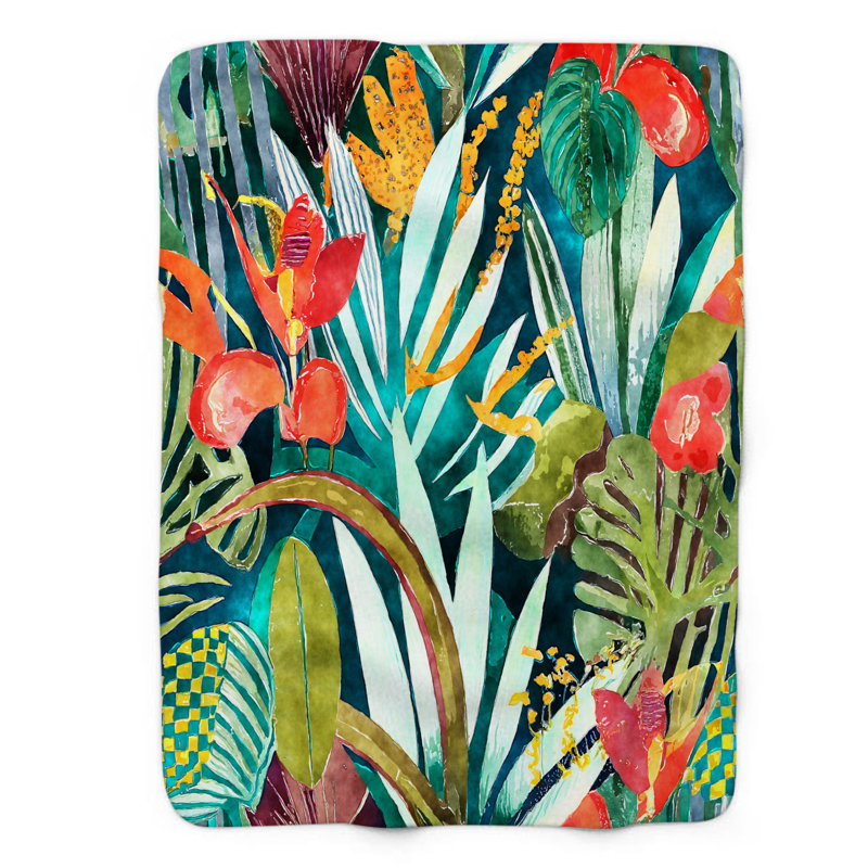 Rainforest Foliage - 1 Piece Blanket, Twin