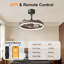 Ventilateur de plafond Fandelier 20,5 po brun rustique avec lumières, télécommande et contrôle par application, moteur CC silencieux réversible à 6 vitesses, lumière DEL à intensité variable à 3 couleurs, ventilateur de plafond moderne pour chambre à coucher ou salon