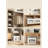 Fabric Storage Bins with Front Open Window, 3 Pack Closet Shelf Organizer Baskets, Stackable Decorative Boxes for Home, Dorm, White, 13.7 x 9.8 x 9.8 Inches