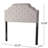 Grey Fabric Upholstered Headboard - Queen & Full Sized With Contemporary Charm Button Stitching And Ravishing Nailhead Accents Assembly Required For Bedroom Diamond Stitch Upholstery
