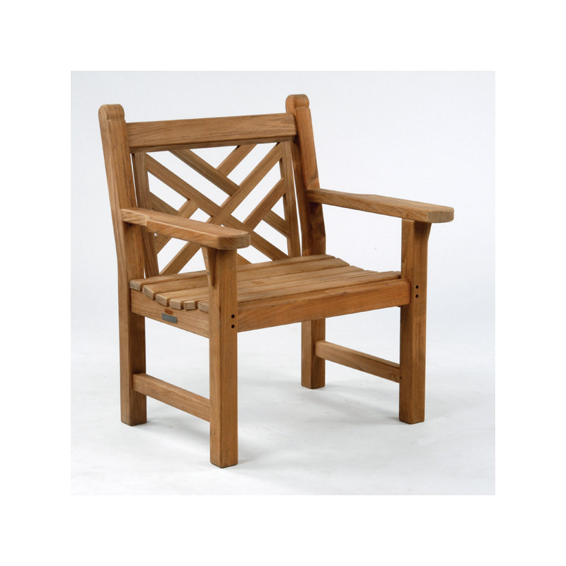 Chippendale Outdoor Dining Armchair, Ash
