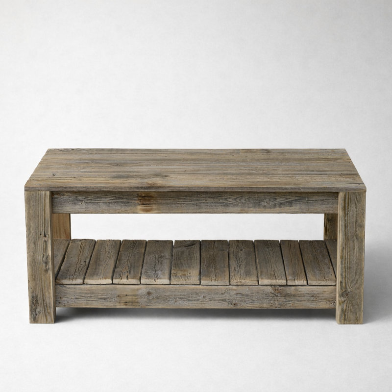 Easthampton Solid Wood Single Coffee Table, Natural Unfinished